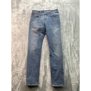 Gap Jeans Skinny High Stretch Faded Whisker Mens Sz 30x32 Blue Denim Guys Street